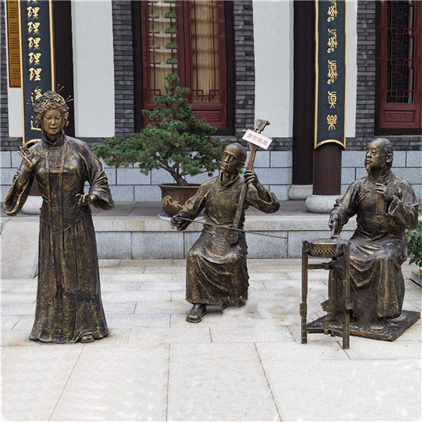 唱戲人物雕塑