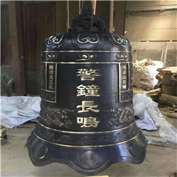 寺廟銅鐘雕塑