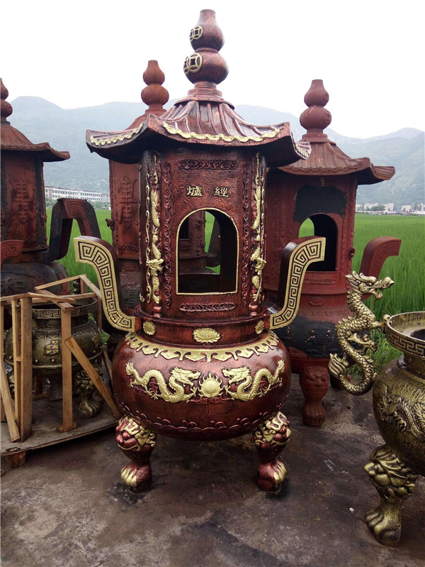 寺院圓形鑄鐵大香爐