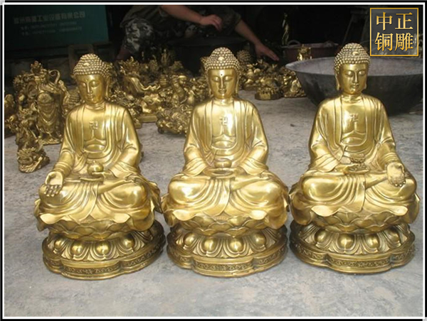 供應(yīng)銅雕三寶佛