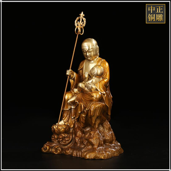 地藏菩薩子安銅像