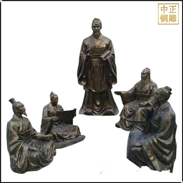 圣人孔子講學銅像
