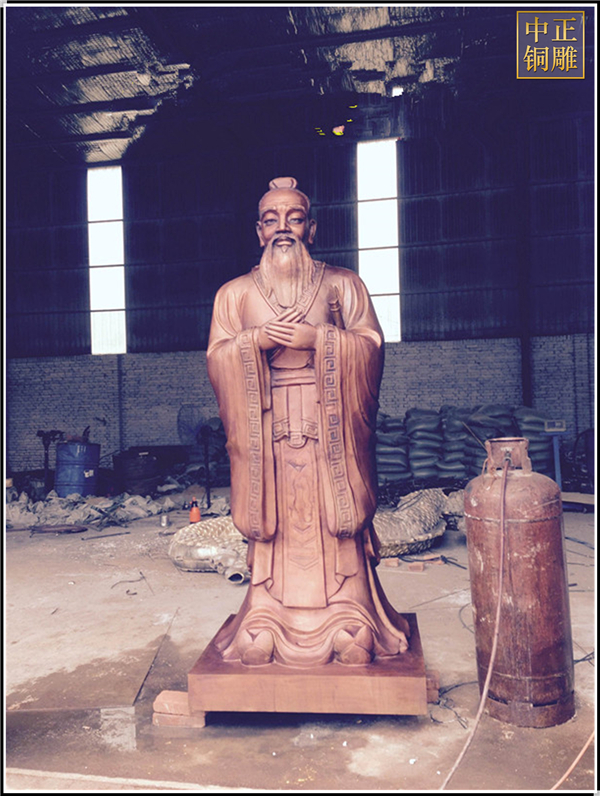 銅雕孔子像雕塑