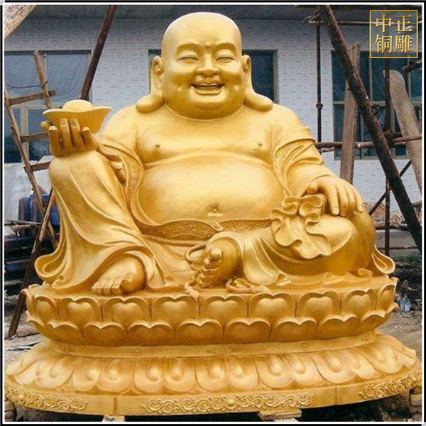 貼金彌勒佛銅像