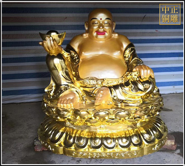 鎏金彌勒佛像