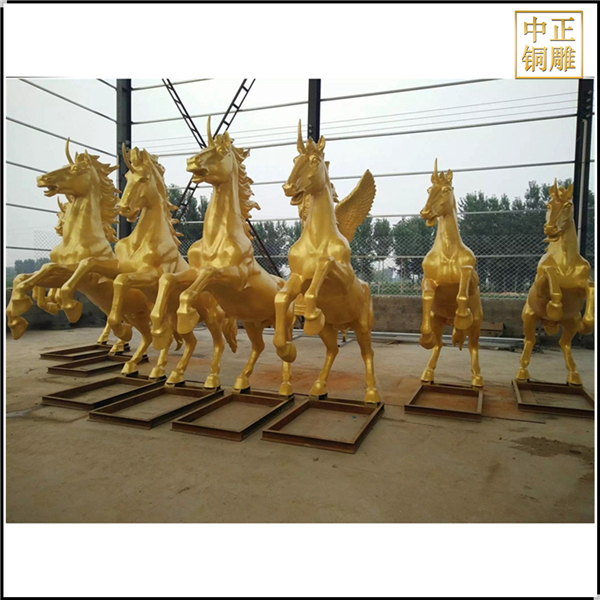 玻璃鋼仿銅馬雕塑