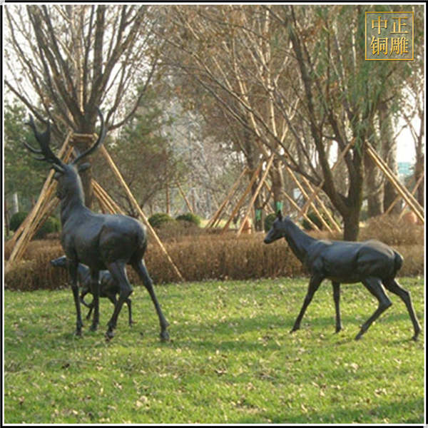 景觀銅鹿擺件