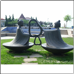 讀書的價值觀校園雕塑