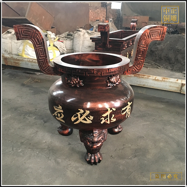 寺廟銅香爐定做廠家