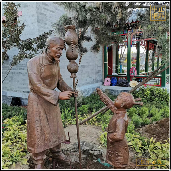 賣糖葫蘆銅雕塑