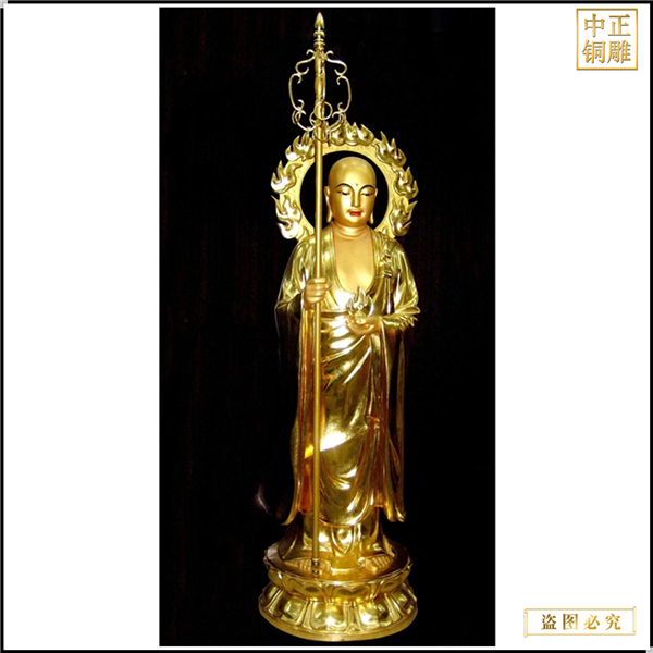 1米高地藏王站像鑄造