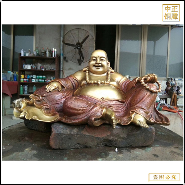 彩繪貼金彌勒佛坐像