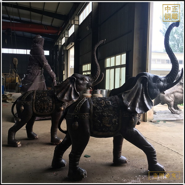 酒店門口銅雕大象鑄造價格