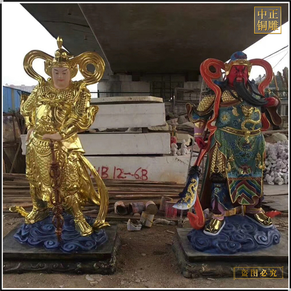 純銅韋陀佛像擺件