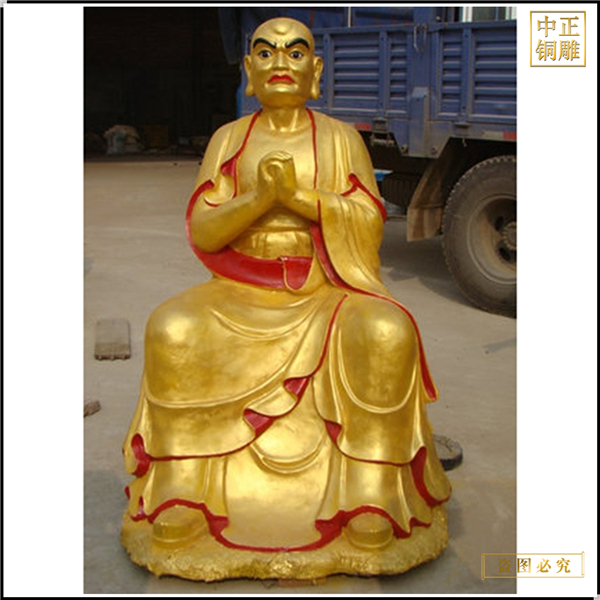 寺廟鑄銅小型十八羅漢佛像