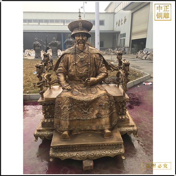 古代皇帝銅雕鑄造