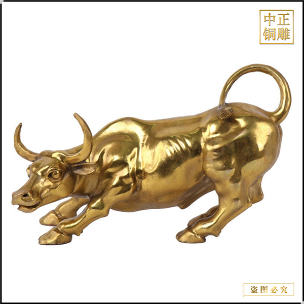 鎏金華爾街銅牛雕塑