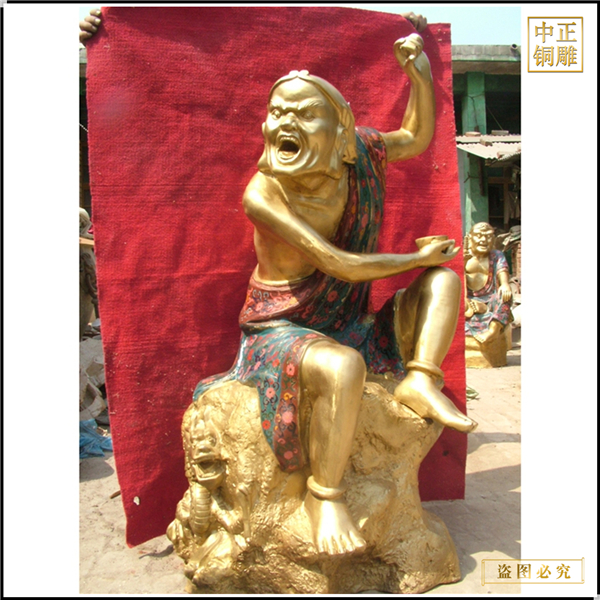 廠家推薦貼金十八羅漢佛像