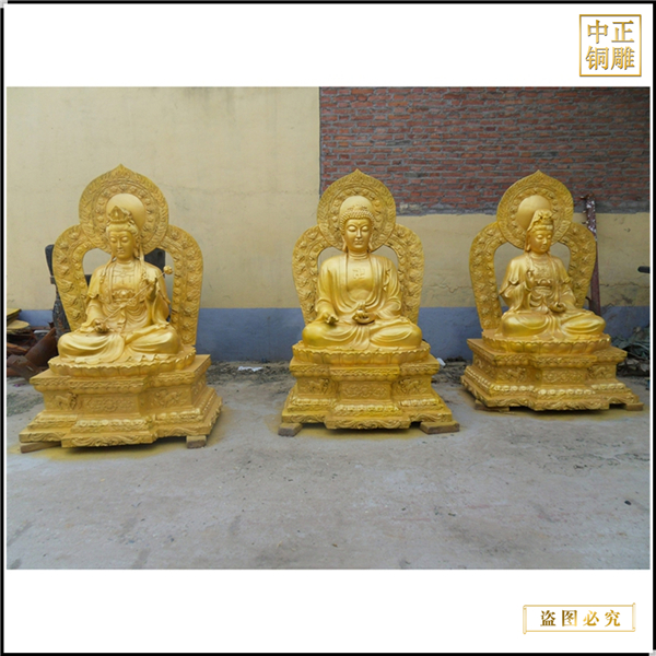 1.6米西方三圣銅像
