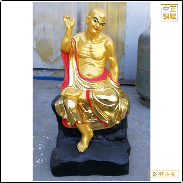 貼金小型十八羅漢佛像