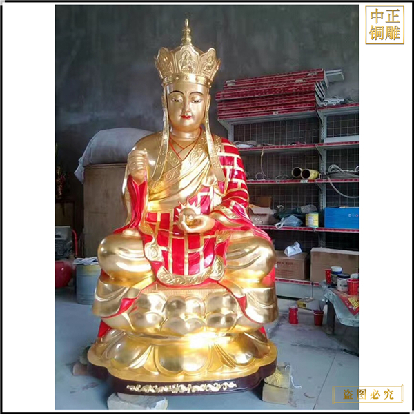 坐式地藏王佛銅雕