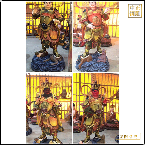 大型鑄銅四大天王銅佛像