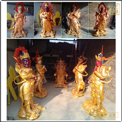 彩繪純銅四大天王佛像鑄造廠