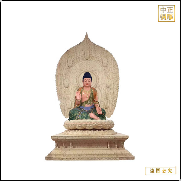 帶背光純銅釋迦牟尼銅像