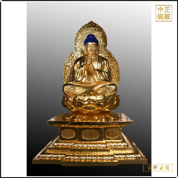 訂購貼金釋迦牟尼佛銅像