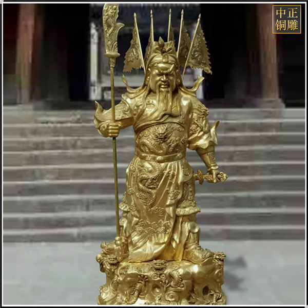 室外黃銅關公雕塑